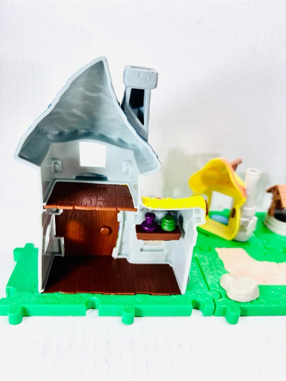 Micro Village Smurfs Gargamel Castle, Windmill & Beach Playset, With 6 Figures